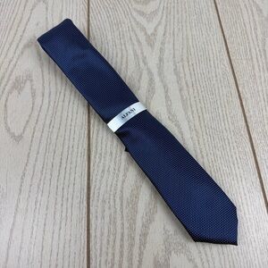 665 Alfani Men's Tie Sawyer Solid 410 Navy Blue $55 Polyester